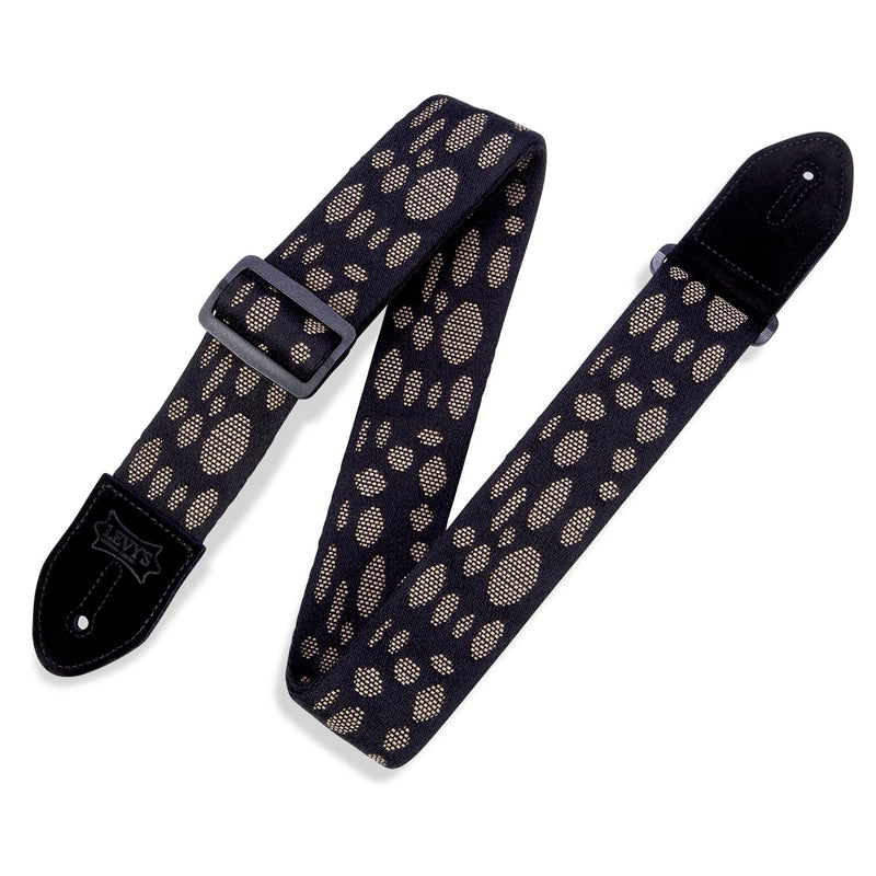 Levys 2 Inch Cotton Guitar Strap With Black Plastic Loop And Slide, Spider Web