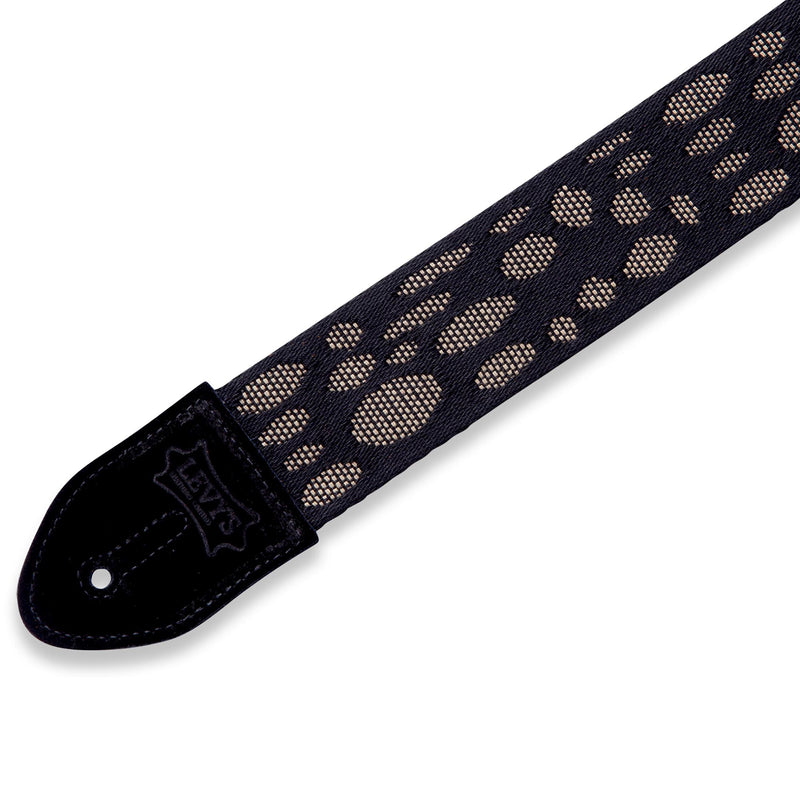 Levys 2 Inch Cotton Guitar Strap With Black Plastic Loop And Slide, Spider Web