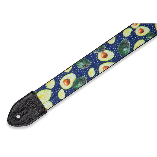 Levys 2 Inch Fruit Salad Avocado Guitar Strap Polyester