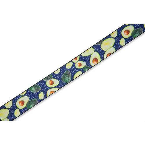 Levys 2 Inch Fruit Salad Avocado Guitar Strap Polyester