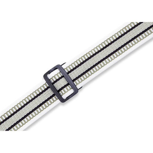 Levys 2 Inch Grasshopper Cotton Guitar Strap Black White And Green