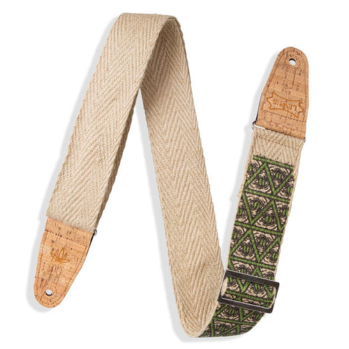 Levys 2 Inch Illuminati Hemp Strap Multicolor Natural
