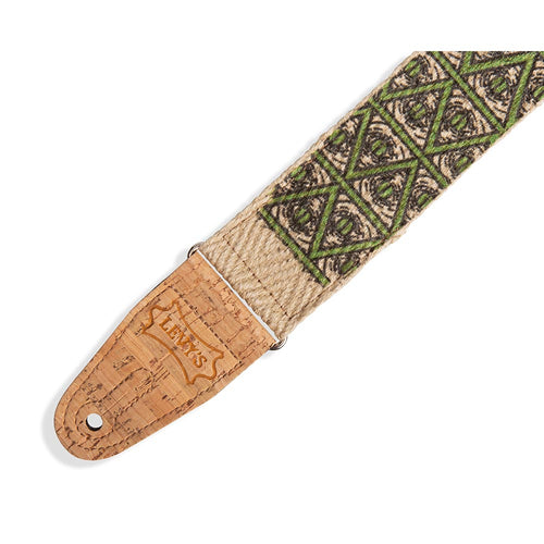 Levys 2 Inch Illuminati Hemp Strap Multicolor Natural