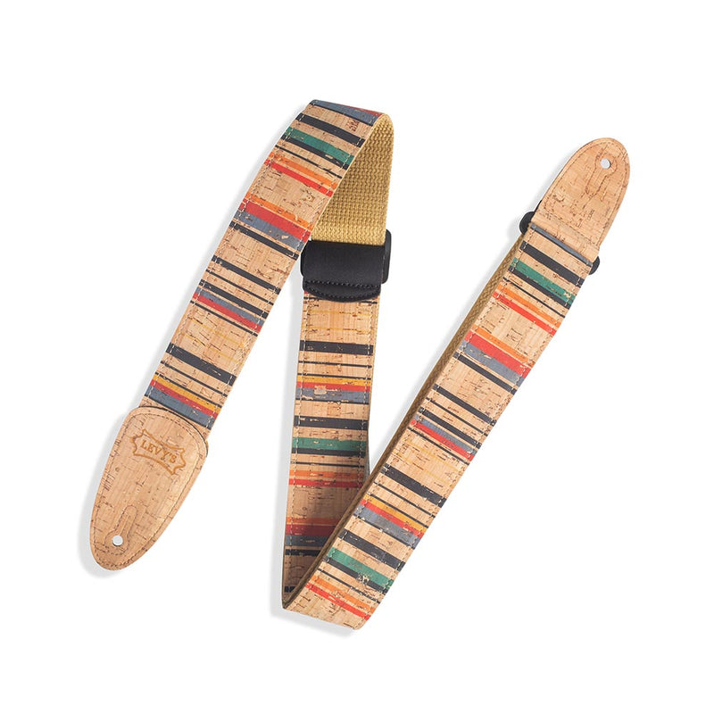 Levys 2 Inch Nantucket Cork Strap White Blue Red Yellow