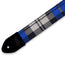 Levys 2 Inch Polyester Guitar Strap With Black Plastic Loop And Slide, Cobalt Plaid