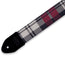 Levys 2 Inch Polyester Guitar Strap With Black Plastic Loop And Slide, Garnet Plaid