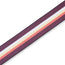 Levys 2 Inch Print Guitar Strap On Polyester 3-Bar Stripe, Brown, Red, White, And Yellow.
