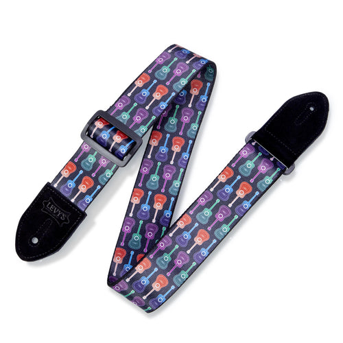 Levys 2 Inch Print Guitar Strap On Polyester, Acoustic Guitar