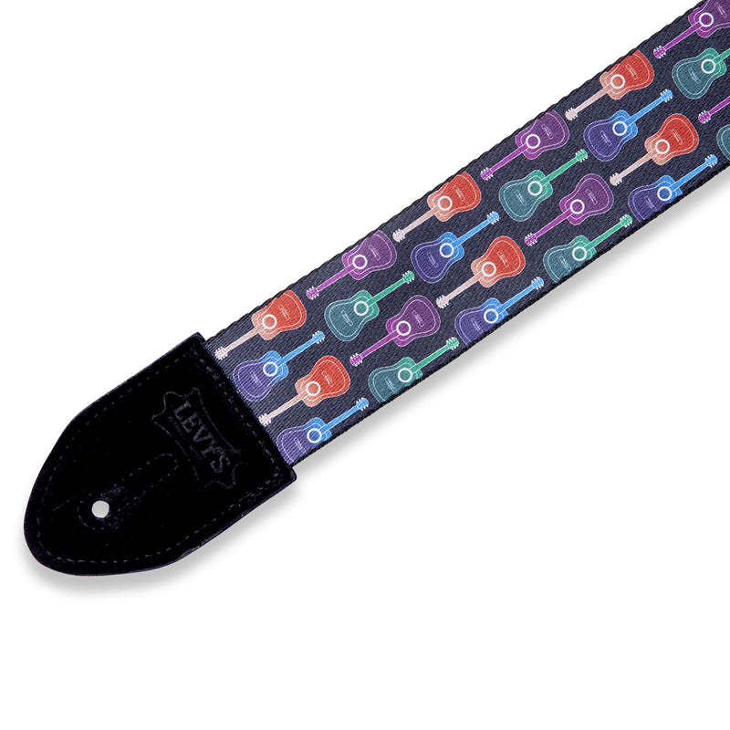 Levys 2 Inch Print Guitar Strap On Polyester, Acoustic Guitar