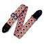 Levys 2 Inch Print Guitar Strap On Polyester Ellipse, Black, Orange, And White