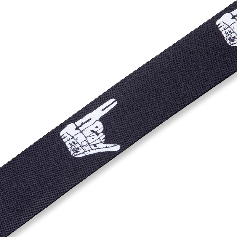 Levys 2 Inch Print Guitar Strap On Polyester, Heavy Metal
