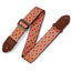 Levys 2 Inch Print Guitar Strap On Polyester, Hex Burgundy, Red and Yellow