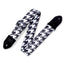 Levys 2 Inch Print Guitar Strap On Polyester, Houndstooth Black And White