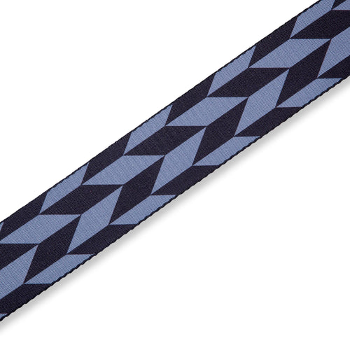 Levys 2 Inch Print Guitar Strap On Polyester Offset Arrow, Black And Grey