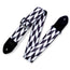 Levys 2 Inch Print Guitar Strap On Polyester Offset Arrow, Black And White