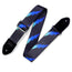 Levys 2 Inch Print Guitar Strap On Polyester, Rainbolt Black And Blue