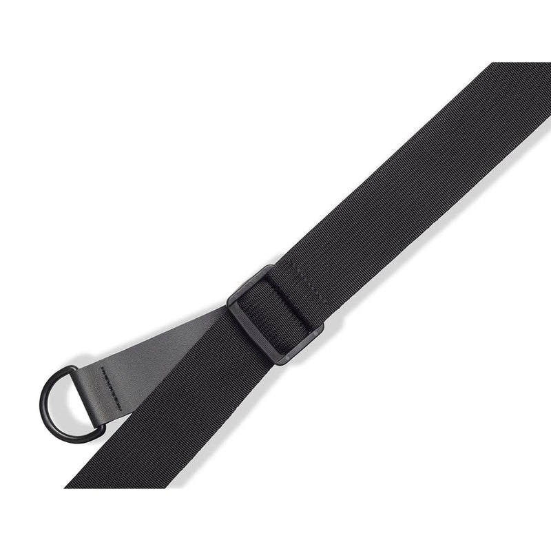 Levys 2 Inch Right Height Cotton Ripchord Guitar Strap Black