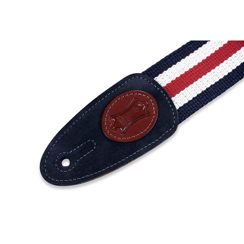 Levys 2 Inch Signature Series Cotton Guitar Strap Red White And Blue