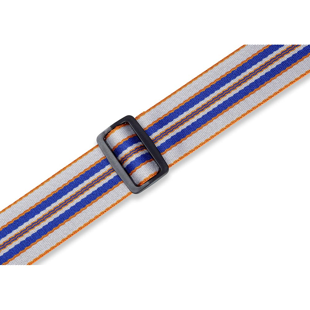 Levys 2 Inch Skyline Stripe Polyester Guitar Strap Blue Grey White