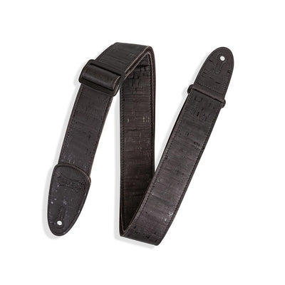 Levys 2 Inch Solid Black Cork Strap
