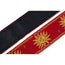 Levys 2 Inch Sun Design Jacquard Weave Guitar Strap Red