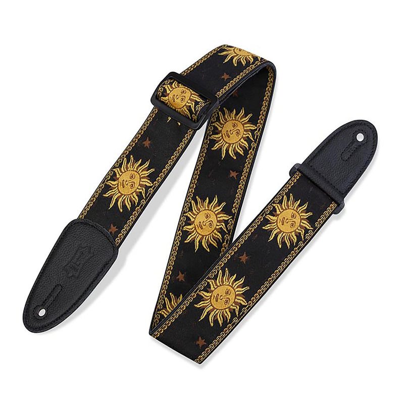Levys 2 Inch Sun Design Jacquard Weave Guitar Strap