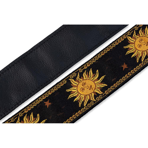 Levys 2 Inch Sun Design Jacquard Weave Guitar Strap