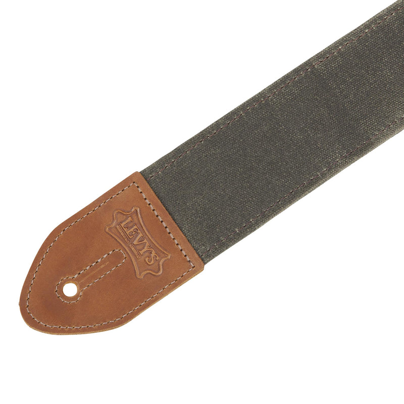 Levys 2 Inch Traveler Waxed Canvas Guitar Strap Forest Green
