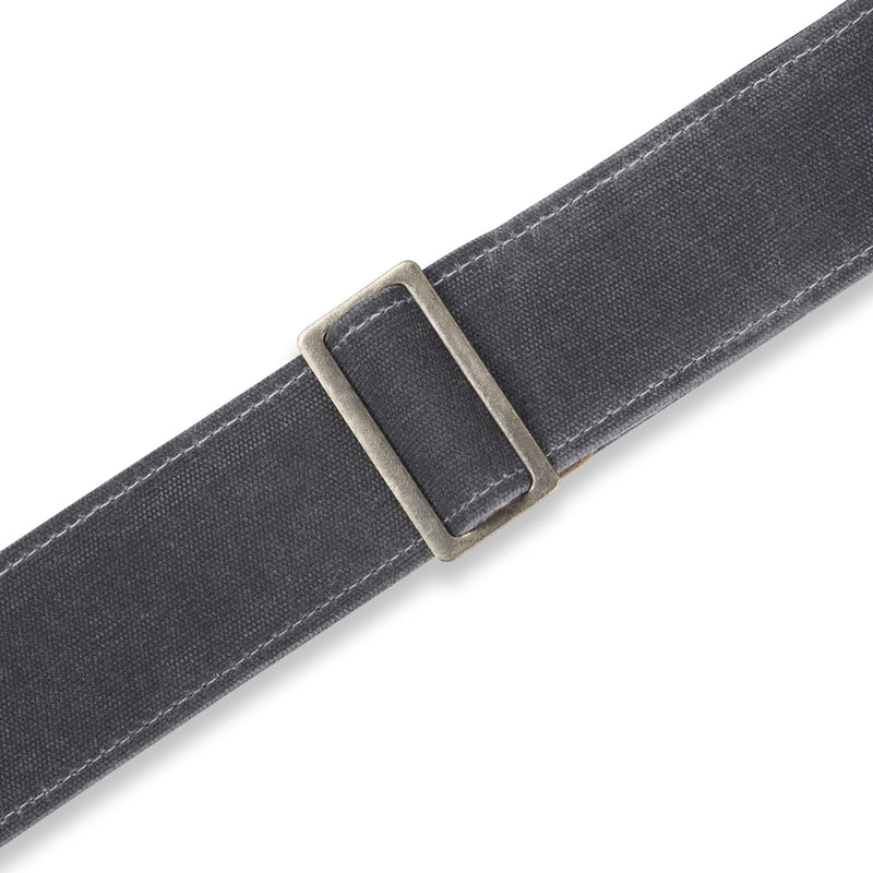 Levys 2 Inch Traveler Waxed Canvas Guitar Strap Grey