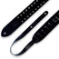 Levys 2 Inch Veg Tan Leather Guitar Strap, Tooth Punch Out Black