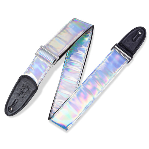 Levys 2 Inch Vinyl Guitar Strap, Iridescent Multicolor