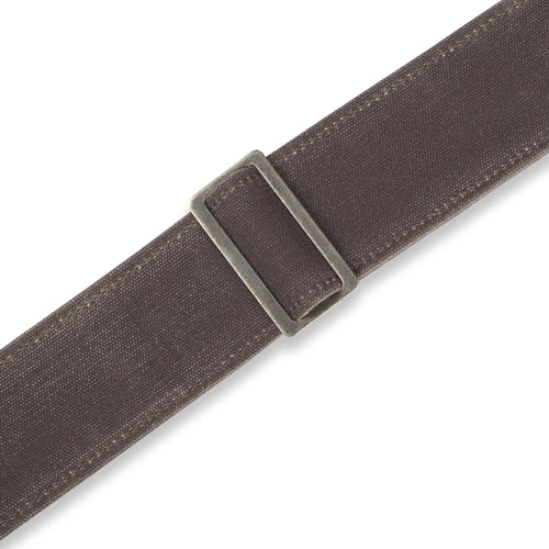 Levys 2 Inch Waxed Canvas Guitar Strap, Brown