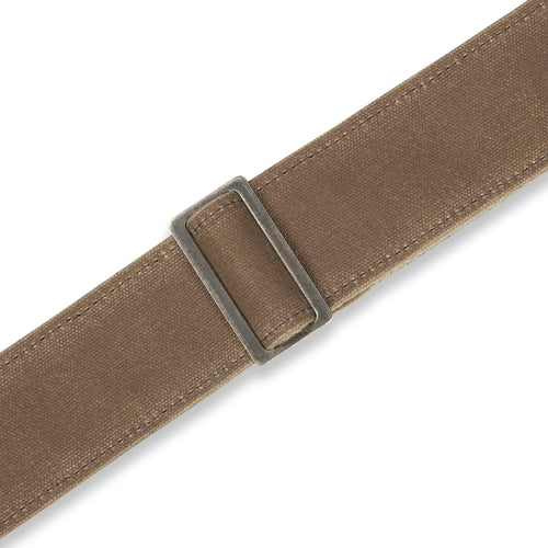 Levys 2 Inch Waxed Canvas Guitar Strap Tan