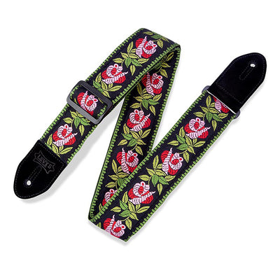 Levys 2 Inch Woven Guitar Strap Rosa Pink