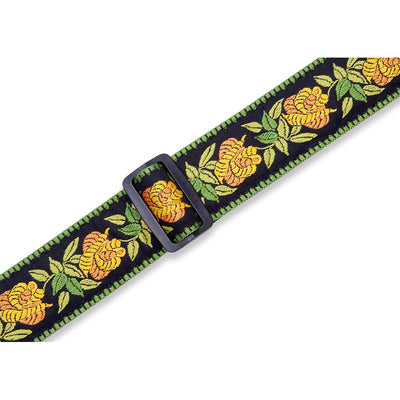 Levys 2 Inch Woven Guitar Strap Rosa Yellow