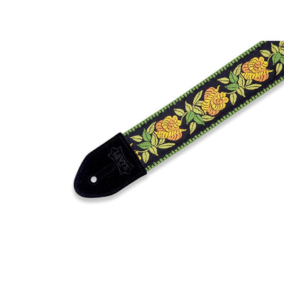 Levys 2 Inch Woven Guitar Strap Rosa Yellow