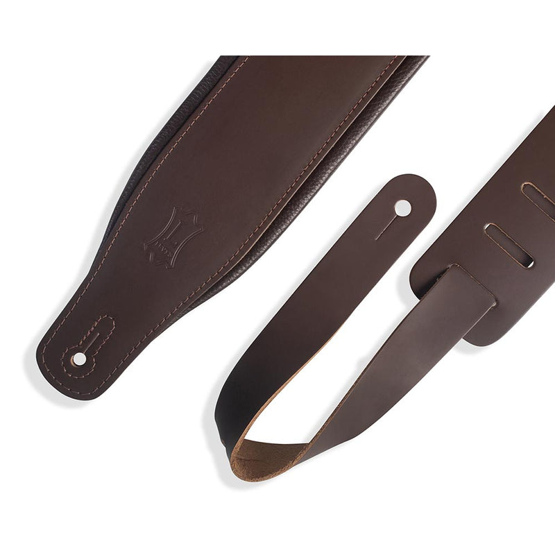 Levys 3 Inch Favorite Padded Dark Brown Leather Strap