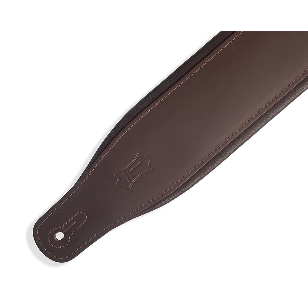 Levys 3 Inch Favorite Padded Dark Brown Leather Strap