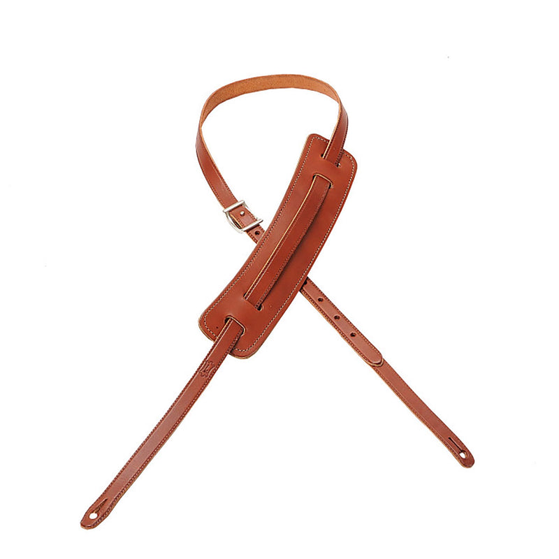 Levys 5/8 Inch Veg Tan Leather Guitar Strap, Walnut