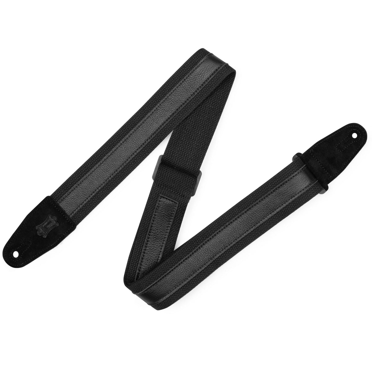 Levys Black Cotton Combo Guitar Strap