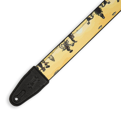 Levys Calaca Poly Guitar Strap With Mariachi Design