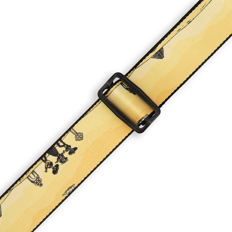 Levys Calaca Poly Guitar Strap With Mariachi Design