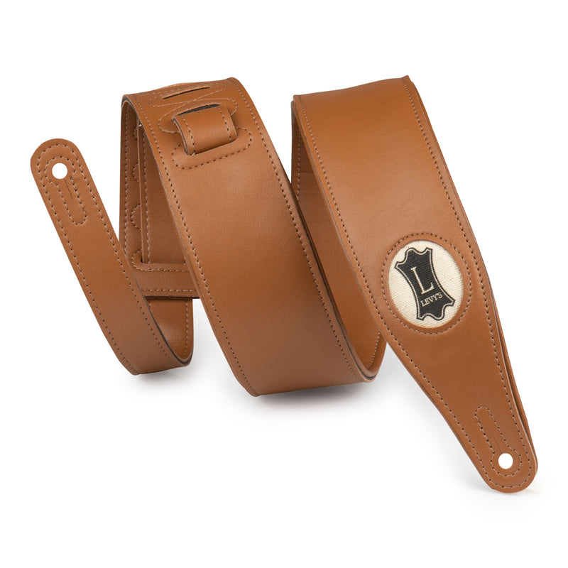 Levys Vegan Leather Guitar Strap, Tan