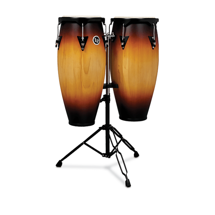 LP City Series 10 Inch And 11 Inch Conga Set With Stand Vintage Sunburst