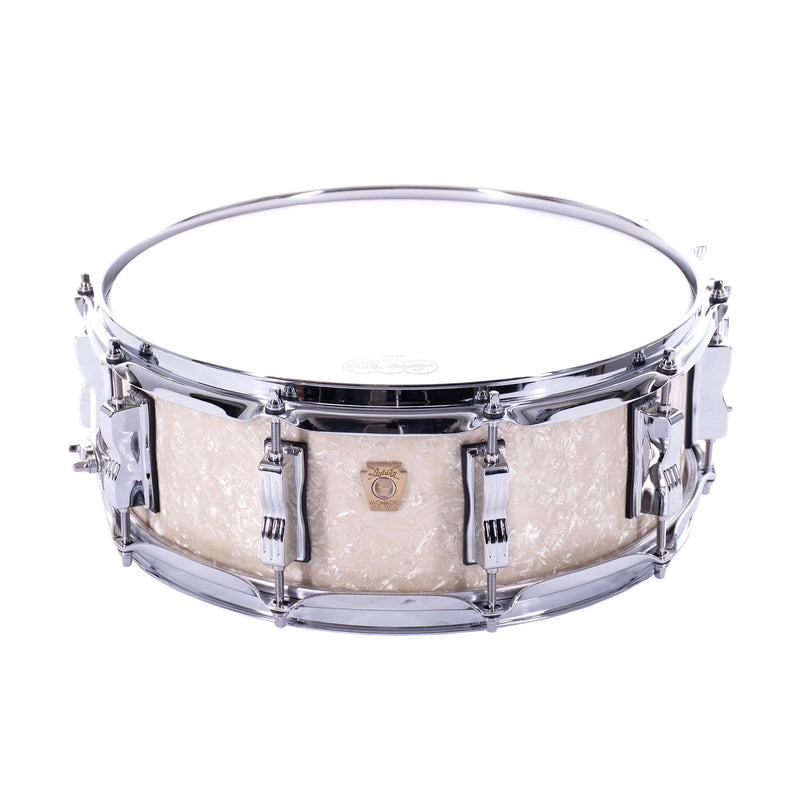 Ludwig 5x14" Classic Maple Snare Drum, Vintage White Marine Pearl