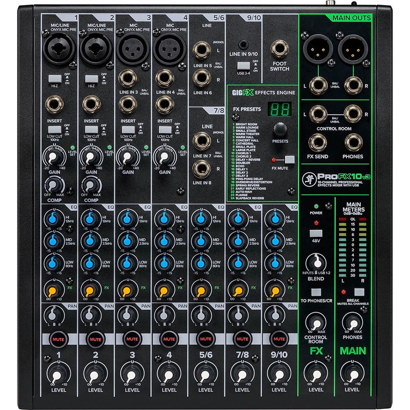 Mackie 10 Channel Professional Effects Mixer With USB