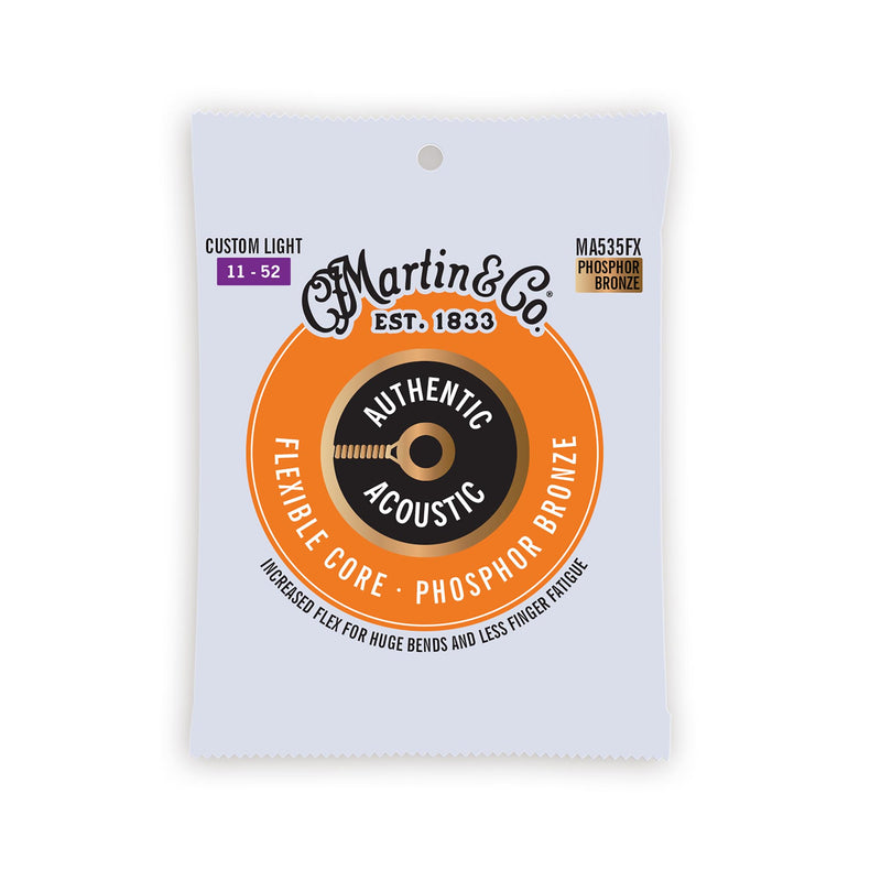 Martin 11-52 Custom Light Authentic Flexible Core Phosphor Bronze Acoustic Strings