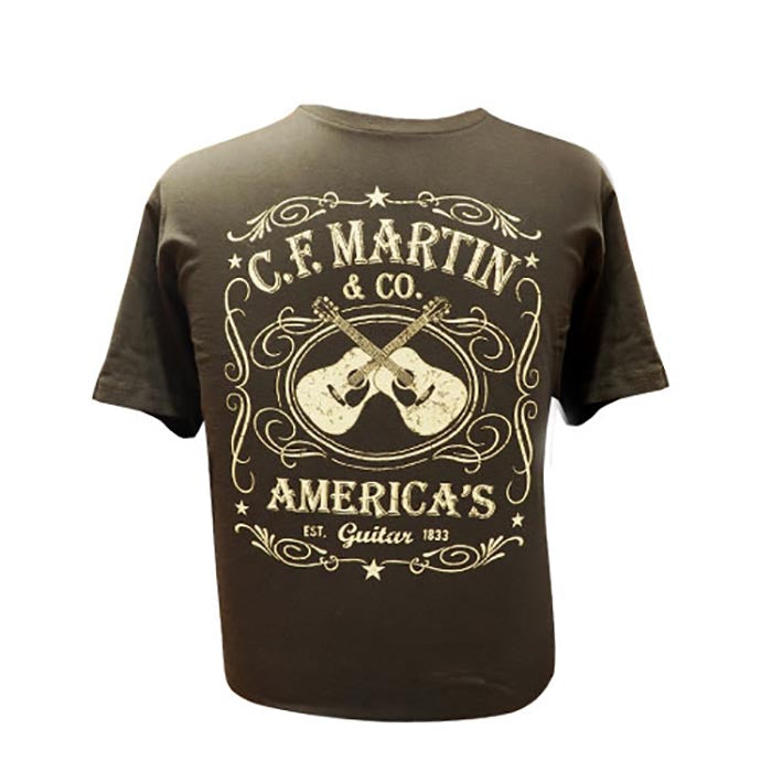 Martin Dual Guitars T-Shirt, Black