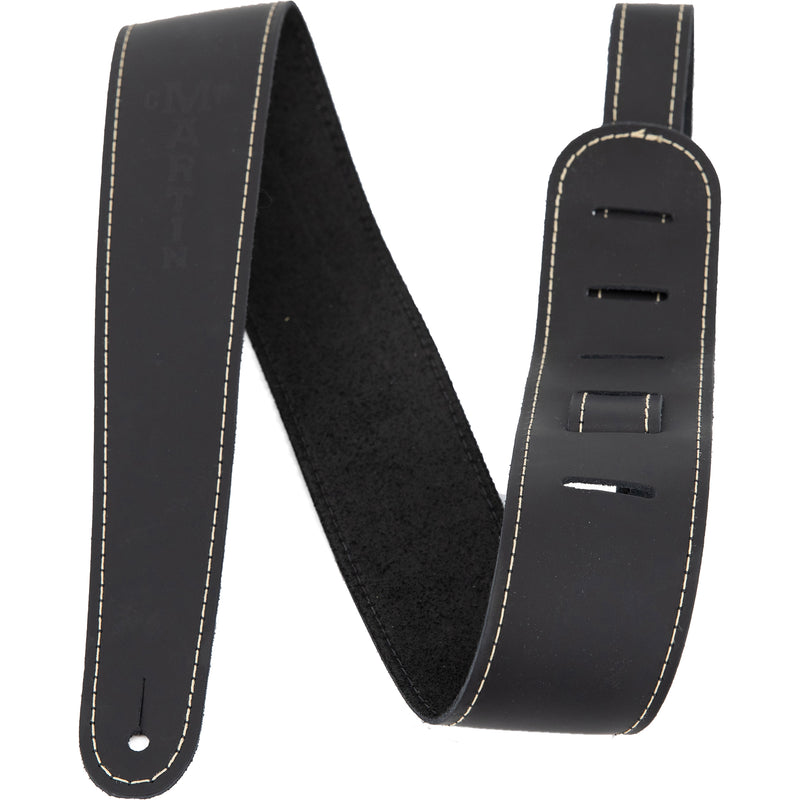 Martin Slim Leather Guitar Strap, Black