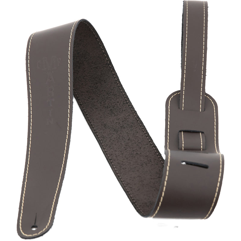 Martin Slim Leather Guitar Strap, Brown